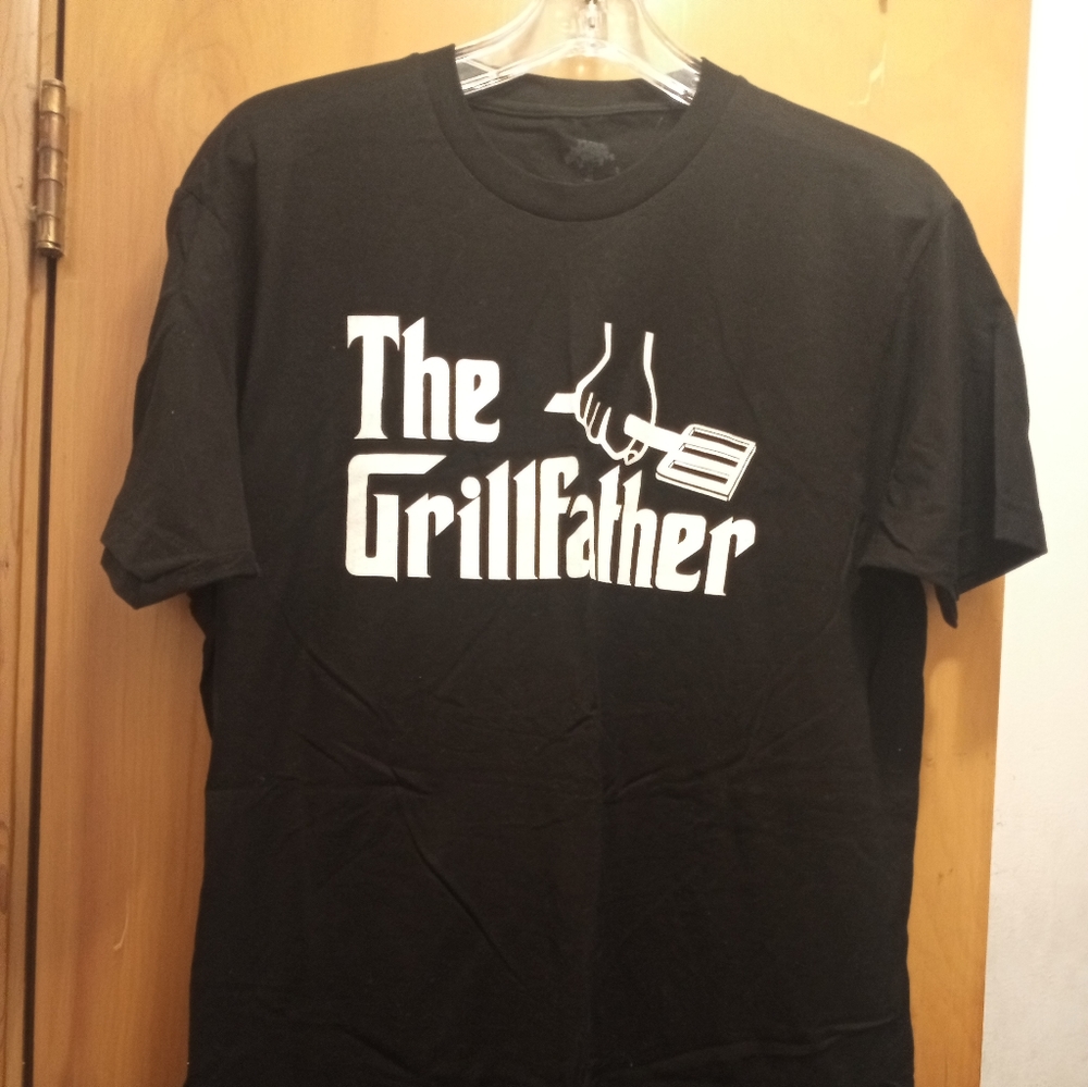 The Grill Father Men's Short Sleeve Black Large T Shirt New no Tag